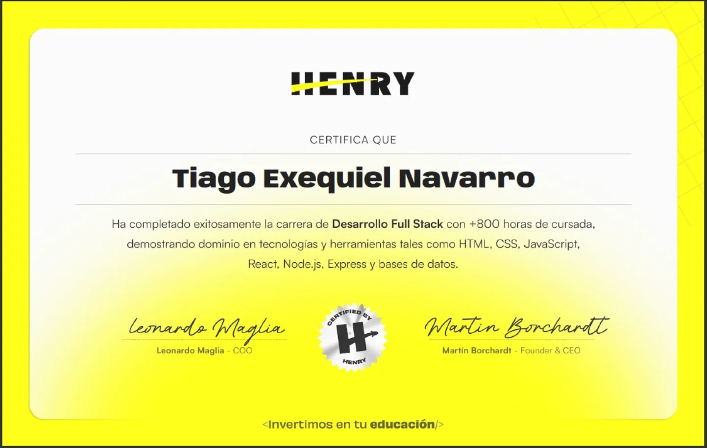 imagen Certificado